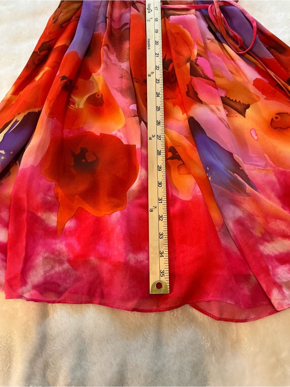 Sandra Darren Floral Occasion Dress Size 14 Fit & Flare Wedding Guest Party - Picture 8 of 12